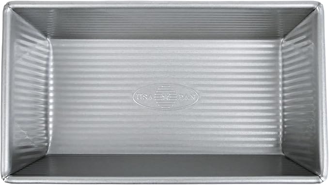 USA Pan 1145LF Bakeware Aluminized Steel 1.25 Lb Loaf Pan, Medium, Silver
