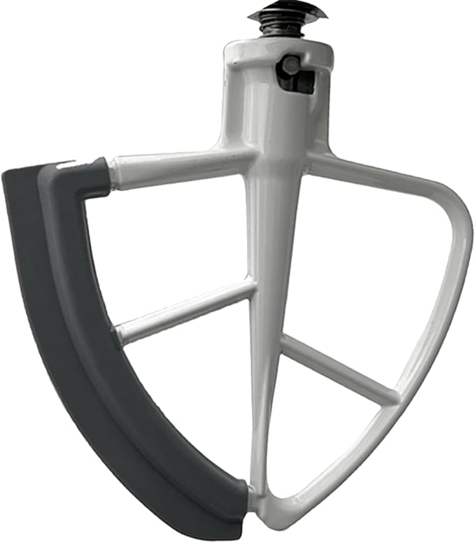 Replacement Glass Mixer Bowl with Lid and Attachments Set, 4.5-5 Qt,Compatible with Kitchenaid Tilt-Head Stand Mixers, Includes Beaters, Dough Hook, Wire Whip (Frosted color)