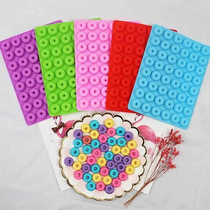Generic 48 Cavity Chocolate Biscuit, Cake, Biscuit, for Donut Cake And Bread Cupcake, Pink