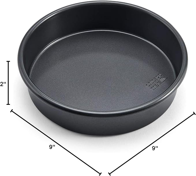 Chicago Metallic Professional Non-Stick Round Cake Pan, 9-Inch (Pack of 12)