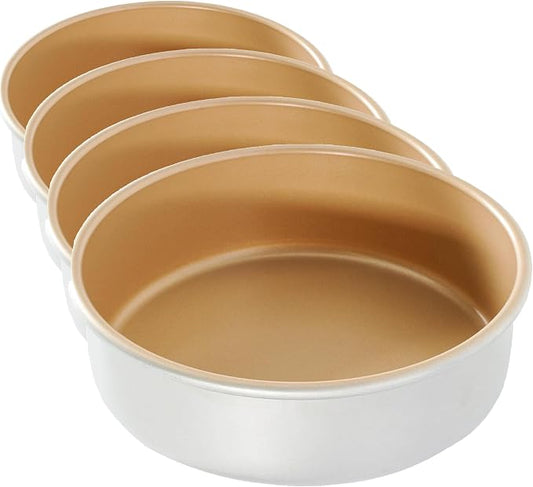Nordic Ware Naturals Nonstick Round Cake Pan, 8-Inch (Pack of 4)