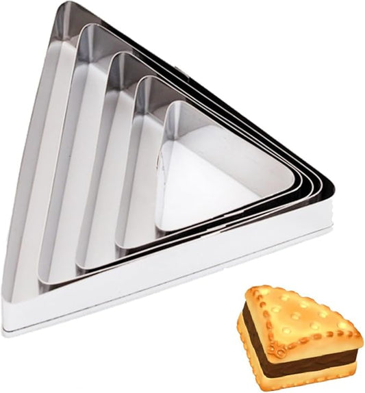 5 Pcs Scone Cutter,Scone Cutters For Baking,(4.45'',3.66'',2.87'',2.17'',1.5'') Stainless Steel Fan-Shaped Biscuit Mold,For Scones For Scones, Pastries, Dessert