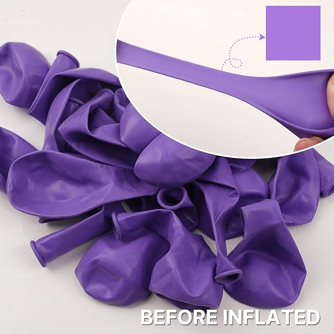 PartyWoo Purple Balloons 100 pcs Different Sizes of 36 18 12 10 5 Inch Light Purple Lavender Lilac Balloon Arch Kit Garland for Graduation Baby Shower Halloween Birthday Party Decorations Purple-Y15