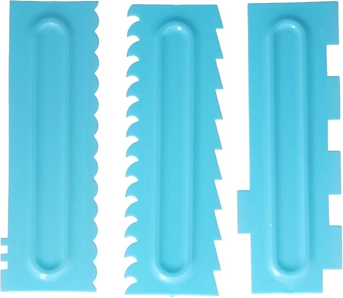 EVGATSAUTO 12-Piece Cake Decorating Comb Set, DIY Fondant Scraper Tool for Baking, Cake Pattern Modeling Kit for Home Kitchen Bakery