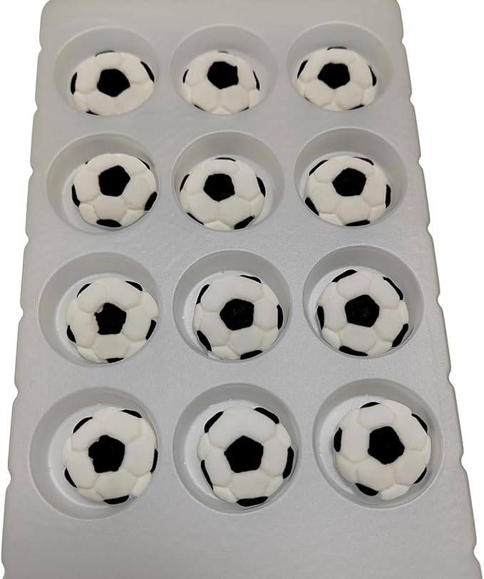 Edible Football Cake Decorations, Edible Soccer Cupcake Toppers, DIY Cake Toppers Icing Frosting Cookie Decorating Birthday Halloween Christmas Supplies