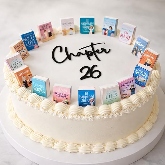 Chapter 26 Cake Topper – Acrylic 26th Birthday Cake Decoration for women Happy 26 Cake Topper for Party, Modern Coming of Age Birthday Decor (Chapter 26)