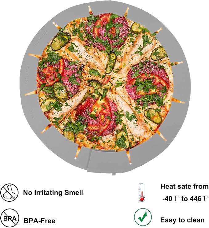 Adjustable Pie Crust Shield Protector Pie Edge Protector Tools Round Silicone Baking Cake Pizza Cover BPA-Free for Halloween Christmas Baking Fits 8-11.5 Inches Pie