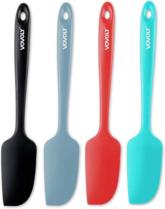 Mini Silicone Spatula - BPA Free Pro-Grade 600ºF Heat-Resistant Non-Stick Small Rubber Jar Spatula - Silicone Kitchen Scraper Utensil Tool for Cooking and Baking, 8.8 IN