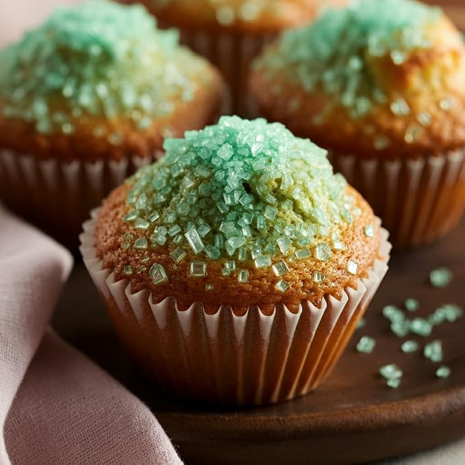 Bakerpan Mint Green Sugar Sprinkles for Baking - 7 oz Coarse Sparkling Decorating Sugar Crystals for Baking Topping, Cookies & Cupcakes | Kosher, Gluten-Free, Made in USA
