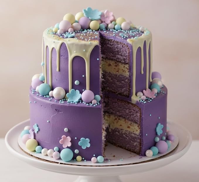 Zali Edible Pearl Sprinkles, Pastel Mix, 26 Colors Mixed Size | Gluten Free, Food Grade, For Cakes, Cupcakes, Cookies, Donuts & Ice Cream, Wedding & Festival Decoration