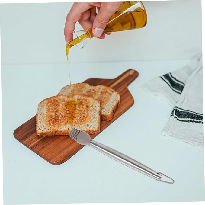 Abaodam Professional Silicone Basting Brush with Stainless Steel Handle Heat Resistant Bbq Oil Brush for Cooking Baking and Grilling Non-melting Kitchen Tool for Marinating and Glazing