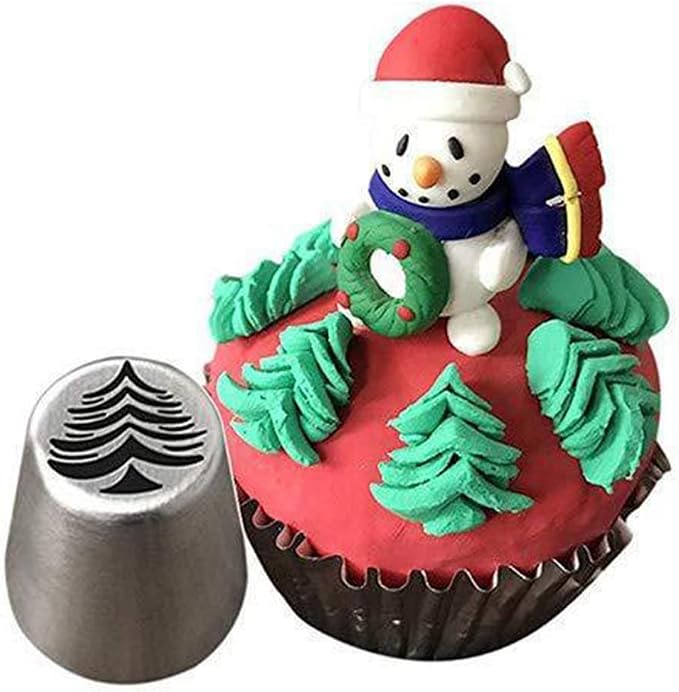Christmas Russian Piping Tips Set – 24-Piece Frosting Nozzles with Storage Case, Compatible with Standard Couplers, Ideal for Cupcakes, Cookies & Cake Decorating