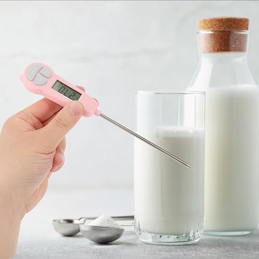 NUOBESTY Instant Read Food Thermometer Digital Cooking Meat Probe Portable Kitchen Thermometer with LCD Display for Accurate Temperature Measurement