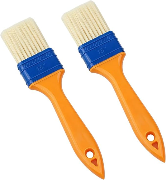 2-Pack Professional Pastry Brush for Kitchen & Grilling, High-Performance Basting Brush Set for Even Coating, Heat-Resistant Oil & Butter Brush for Baking, Seamless Glazing Tools for Meat, Bread