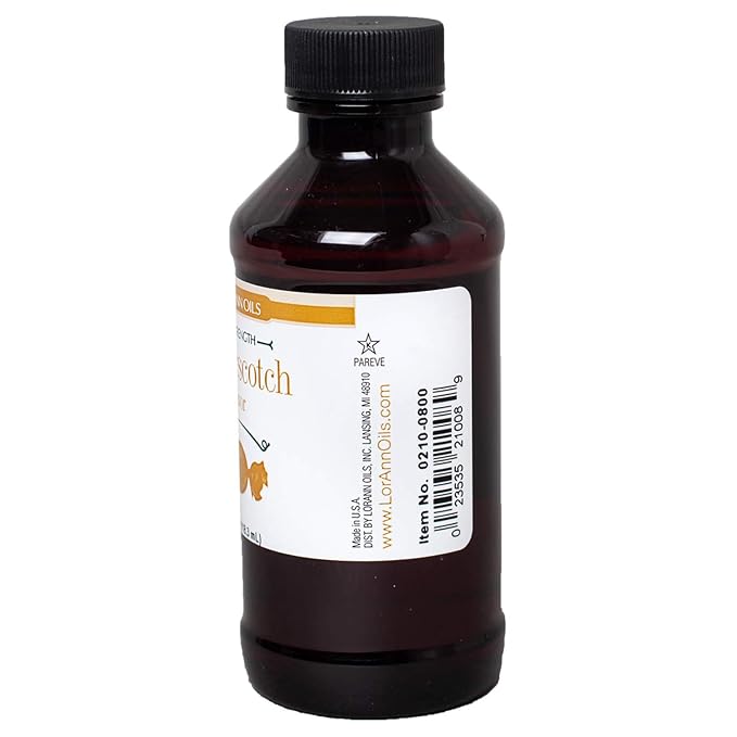 LorAnn Butterscotch SS Flavor, 4 ounce bottle - Includes a threaded Glass Dropper