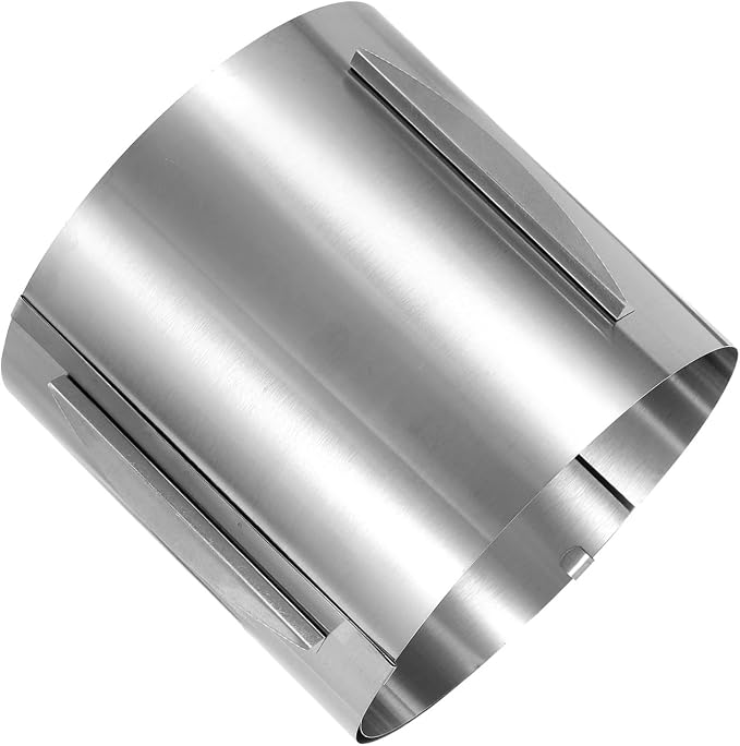 HARFINGTON 6" to 12" Cake Ring 20cm High Adjustable Round Cake Ring Stainless Steel Mousse Baking Moulds Bakeware Supplies for Baking Cooking Making Tool
