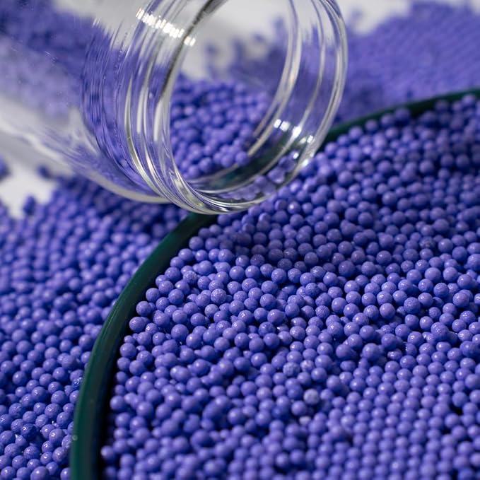 Sprinkles, Purple Edible Pearl Sprinkles for Cake Decorations, Baking, Ice Cream, Cookies, Cupcake Topper Edible Pearls Sprinkles - 2mm Matte White Sugar Pearls for Cake Decorating 130g/4.6oz 1 Bottle (2mm purple)