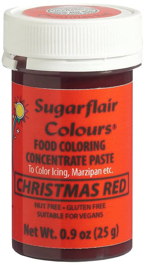 Sugarflair Food Coloring Concentrate Paste, 25 Grams Christmas Red