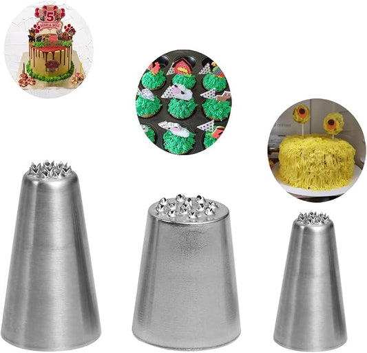 Grass Tips for Cake Decorating,Grass Icing Piping Tips with 233 234 29 Decorating Tips for Frosting