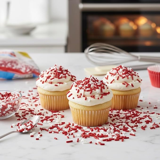 Manvscakes Sprinkles- Edible Cake and Cupcake Sprinkles with Assorted Shapes and Sizes for Parties, Metallic Sprinkle Mix for Cookies, Ice Cream, Cake and Cupcake Decorating