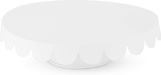 Twine White Stainless Steel Cake Stand, Set of 1, Cupcake Stand, Home Decor, Food Service, Dessert Accessory, 11-Inch Diameter, White