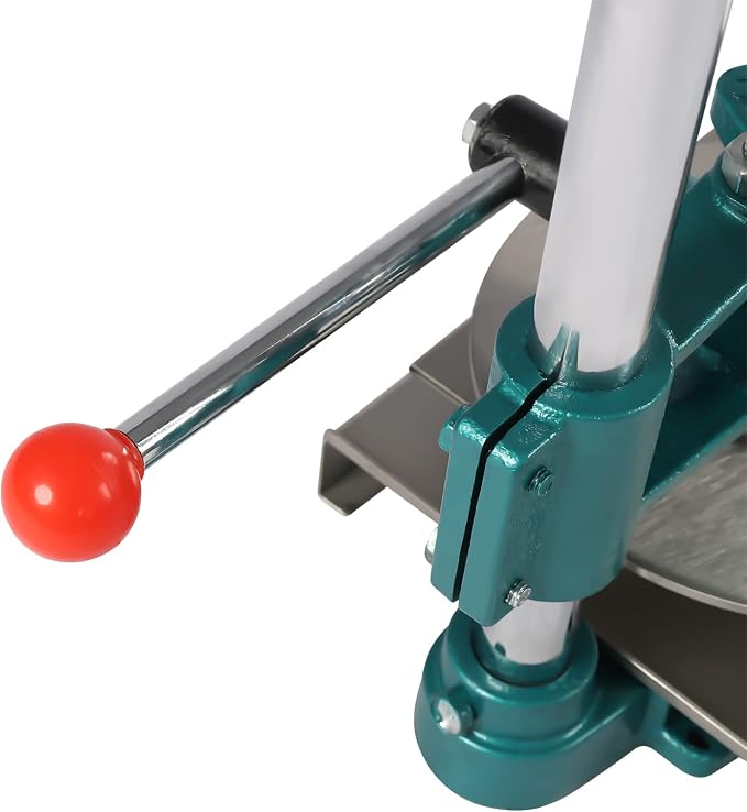 Dough Press Machine, Portable Pizza Dough Press Household Pizza Dough Pastry Manual Press Machine for Making Hand Pies, Meatloaf, Soft Rolls Pizza Dough Maker Adjustable Thickness (7.9in)