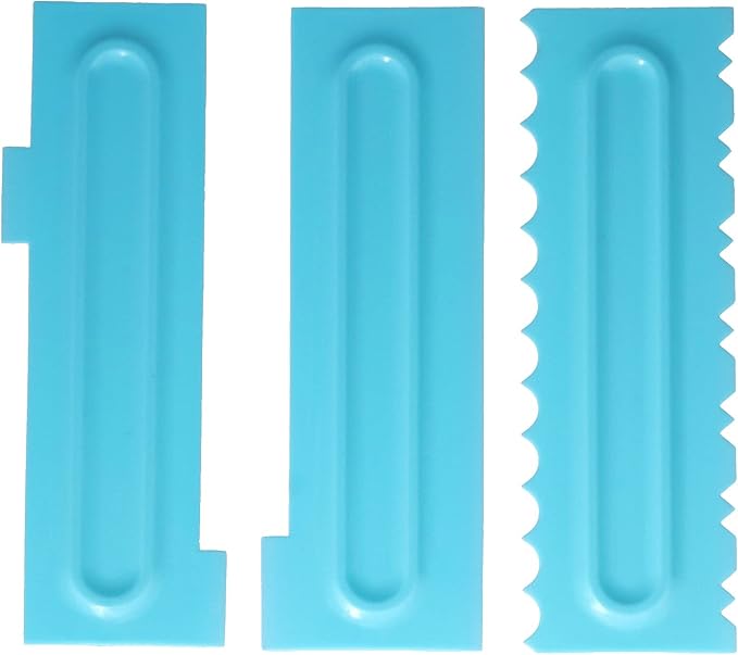 EVGATSAUTO 12-Piece Cake Decorating Comb Set, DIY Fondant Scraper Tool for Baking, Cake Pattern Modeling Kit for Home Kitchen Bakery
