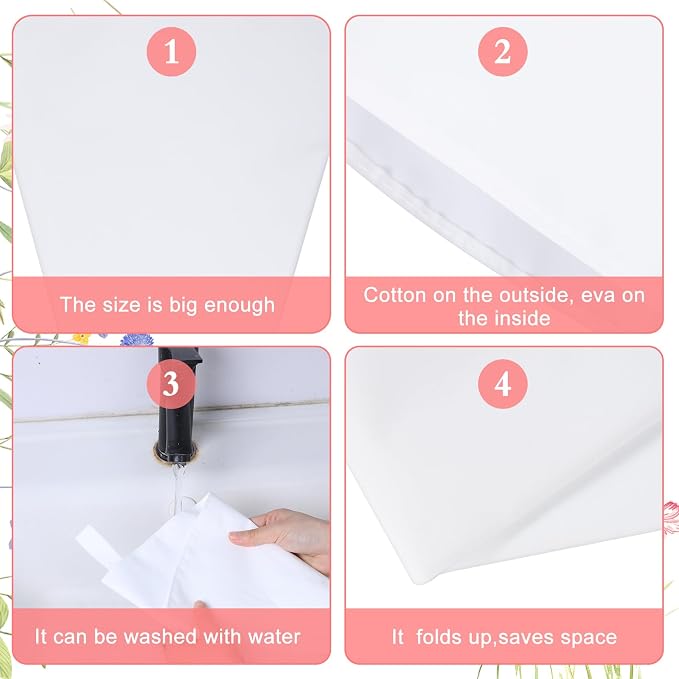 6 Pack 24 Inch Reusable Piping Pastry Bags Large Canvas Cake Decorating Bags with Plastic Coating for Frosting, Icing, Cupcakes, Cookies