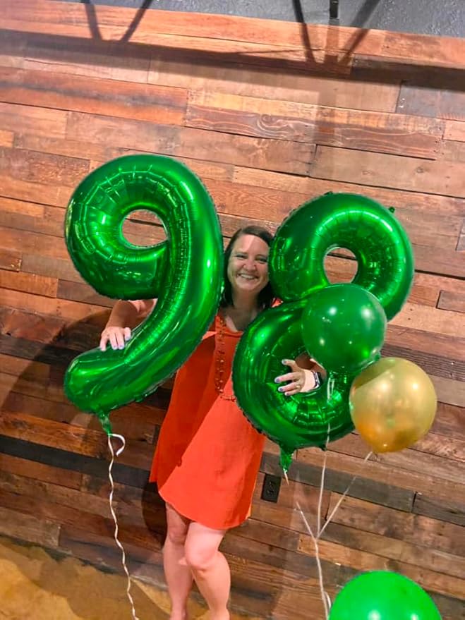 Dark Green Number 13 Balloon 40 Inch, 13th Birthday Party Decorations for Children, Giant 13 Foil Balloon for Party Supplies