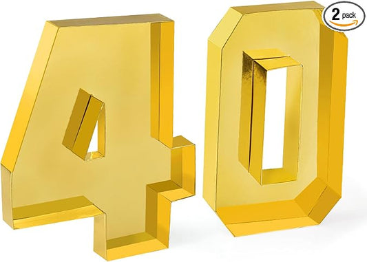 Cardboard Number for Charcuterie 40 Set Fillable Tray 10.2'' Gold Charcuterie Paper Box for 40th Birthday Anniversary Party Decorations Chocolate Candy Cupcake Container