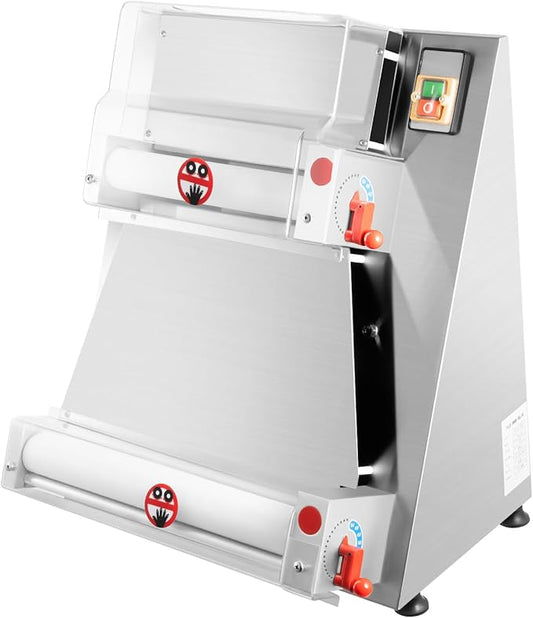 Pizza Dough Roller Sheeter, 4-16In 110V Commercial Electric Sheeter Automatic Pastry Making Machine Food Preparation Equipment for Bakeries, Pizza Shops, Restaurants