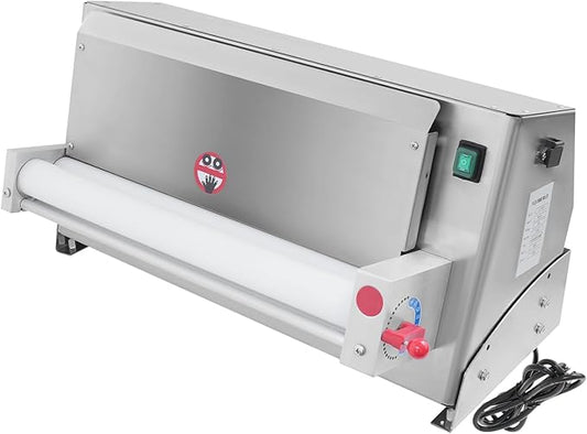 Electric Pizza Dough Roller Sheeter Commercial Automatic Pizza Dough Press Machine Stainless Steel Pastry Press Making Machine Pastry Pizza Bread Press Forming Processor for Home Restaurant (4-19 in)