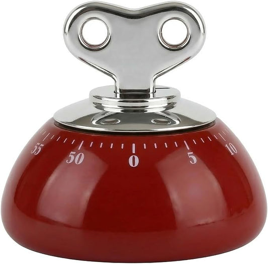 Mechanical Kitchen Timer Wind up Retro Manual Countdown Clock | Mechanical Wind up Kitchen Timer for Cooking Baking Steaming Skincare with Crisp Alarm and No Battery Required
