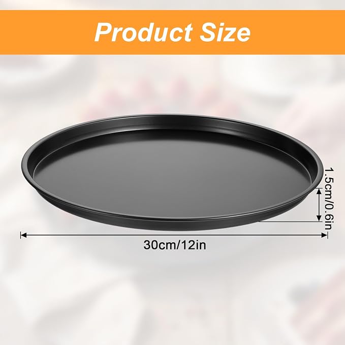 11.4 Inch Cookie Cake Pan, Round Cake Pan Round Cookie Sheet Nonstick Giant Shollow Baking Pans Cakes Tray Pans for Home Kitchen Baking