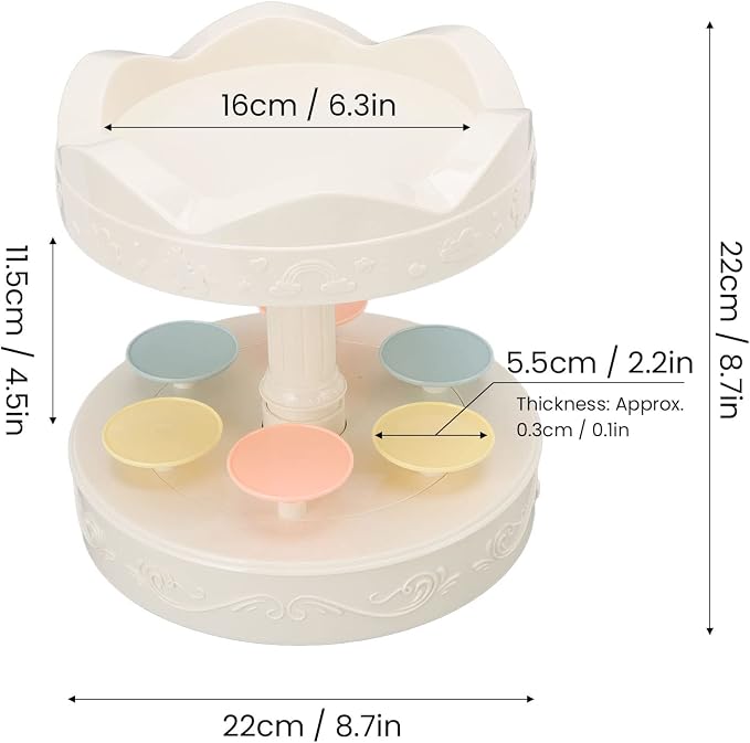 Automatic Rotation Cupcake Display Stand, Carousel Cake Stand, Dessert Table Decoration, Rotating Dessert Machine for Sushi Dessert Cupcake