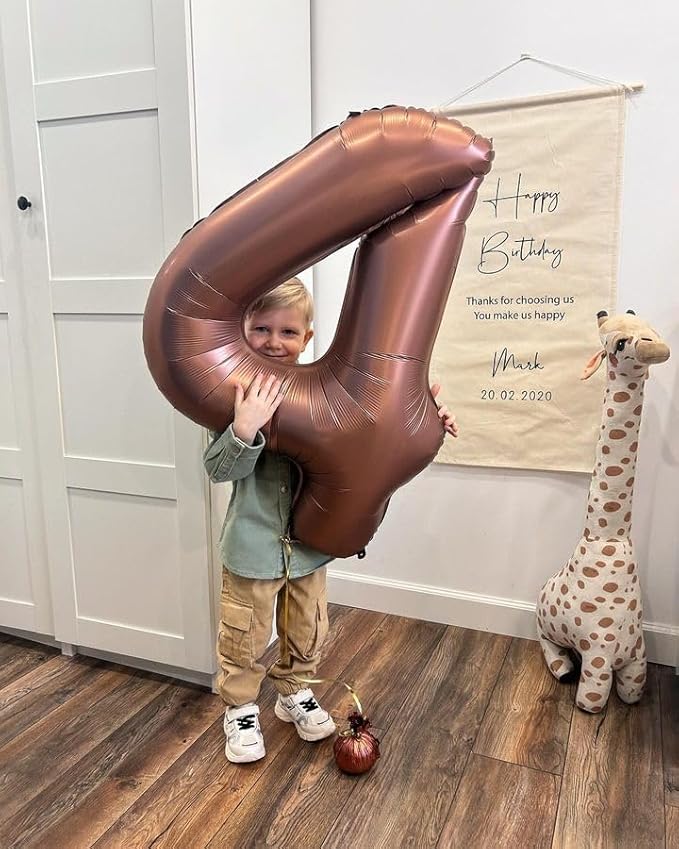Dark Brown Number 13 Balloon 40 inch, Coffee Brown 13 Number Balloons, 13th Birthday Decorations, Chocolate 13 Year Old Girls Boys Dark Brown Party Supplies