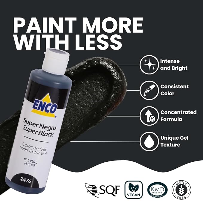 ENCO Gel Food Coloring 8.8 oz (Super Black)