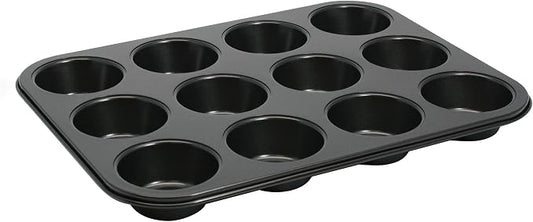 Winco 12-Cup Non-stick Muffin and Cupcake Pan, Tin Plated