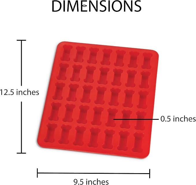 Mrs. Anderson's Baking Silicone Dog Biscuit Pan, 35 Cup, European-Grade Silicone Bakeware, For Bone-Shaped Dog Treats