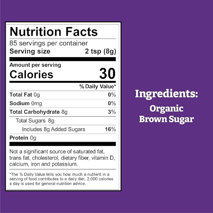Wholesome Fair Trade Organic Dark Brown Granulated Sugar, 24oz, 6-Pack