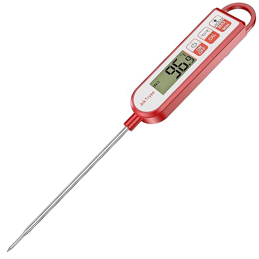 Digital Instant Read Meat Thermometer Kitchen Cooking Food Candy Thermometer for Oil Deep Fry BBQ Grill Smoker Thermometer by AikTryee