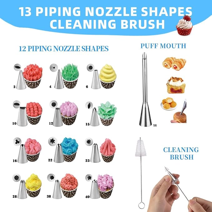 12 Inch Cake Turntable,78Pcs Rotating Aluminum Alloy Rotating Cake Stand,Cake Decorating Kit With Stainless Steel Icing Scrapers,Icing piping Tips,Piping Bags,Cake Leveler,Icing pen,Pie server,Spatula