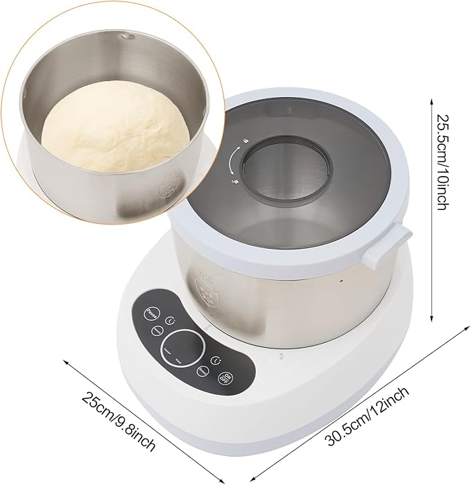 5.3QT Electric Dough Maker with Fermentation,230W Dough stand Mixer Machine with Digital Screen,Automatic Kneading Machine for Bakery (Blue)