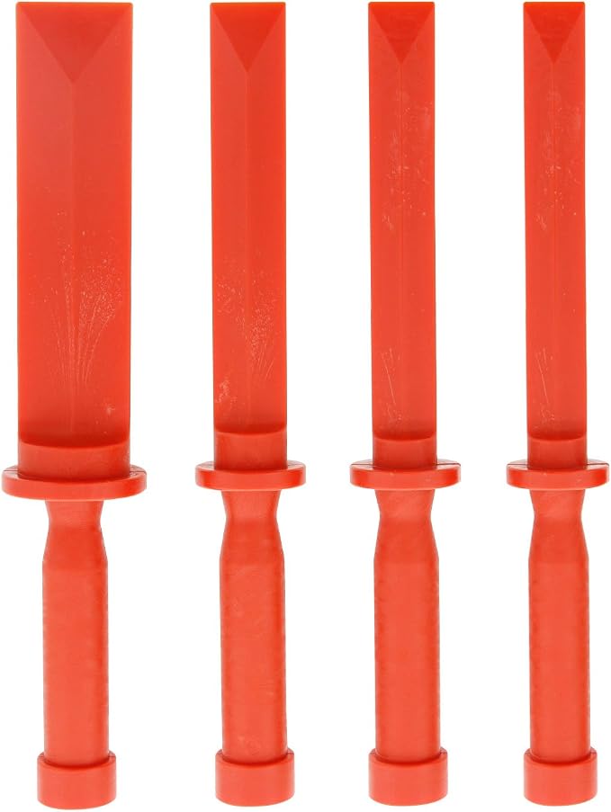 TCP Global 4 Piece Non-Marring Plastic Chisel Scraper Set - 3/4", 7/8", 1", 1-1/2" Wide, Length 11"