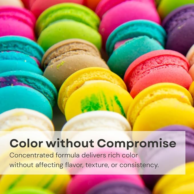 Chefmaster - Liqua-Gel Food Coloring - 12 Color Set C - Fade Resistant - 12 Pack - Vibrant, Eye-Catching Colors, Easy-To-Blend Formula - Made in the USA