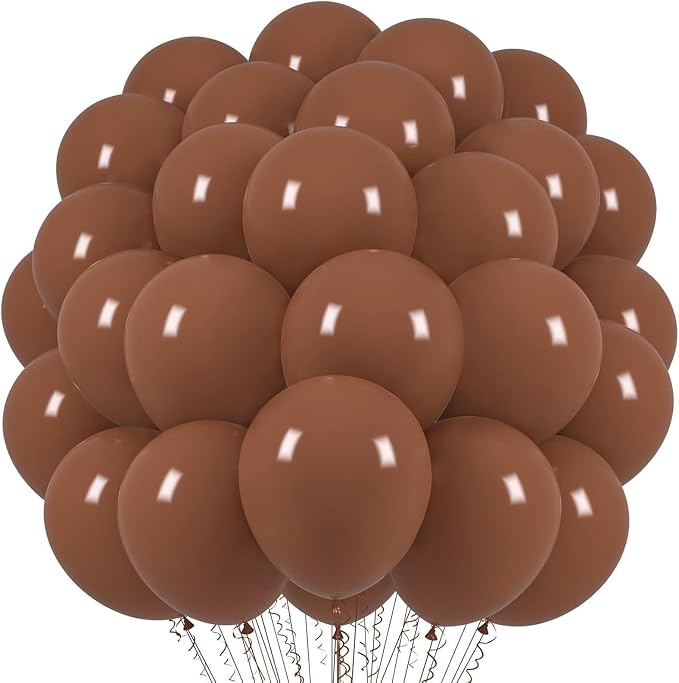 Voircoloria Coffee Brown Balloons, 66pack 12inch Tan Latex Party Balloons for Wedding, Birthday, Graduation, Bridal Shower, Baby Shower, Gender Reveal, Anniversary, Bachelorette Party Decorations