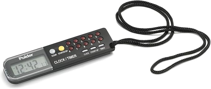 Polder 898-95 Clock Timer and Stopwatch Black