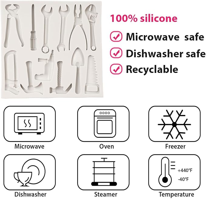 Construction Tools Fondant Silicone Molds Hand Tools Chocolate Mold For Cake Decoration Cupcake Topper Polymer Clay Chocolate Candy Sugar Craft Gum Paste
