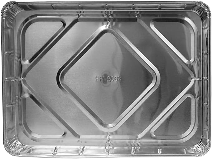 HFA 2063, Half-Size Aluminum Foil Baking Sheet Cake Pans, Take Out Baking Disposable Foil Containers (100)