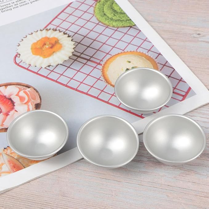 Yardwe 9-Piece Semi-Circle Tart Molds 2.24 in Reusable Baking Pans for Egg Tarts Pudding Fruit Biscuits Mini Pies Easy-Clean Bakeware for Afternoon Tea and Family Dinners